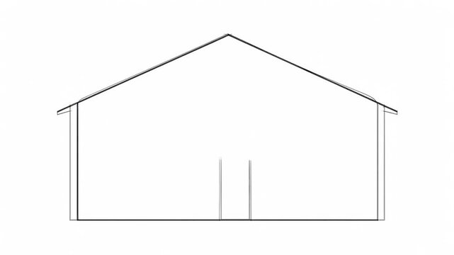 A simple black line drawing of a corner on white background