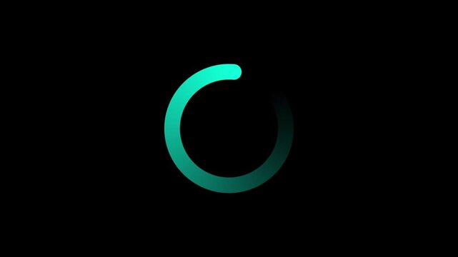 Loading circle animation, Animation spinning load icon, waiting for download. circle loader motion graphic. Preloading rotation, Process status 4k video