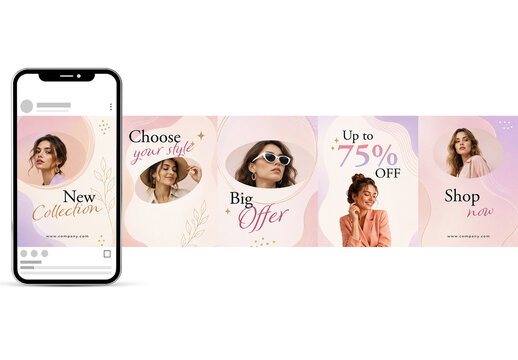 Fashion Sale Promotion Social Media Carousel