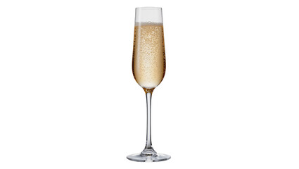 Champagne flute with sparkling wine and bubbles © Laura