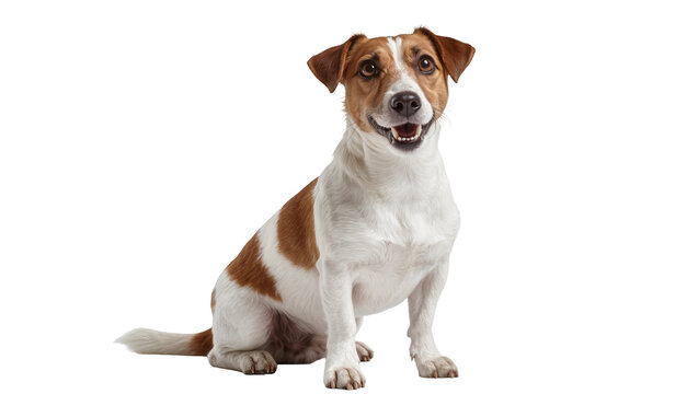 Jack Russell Terrier dog sitting and smiling