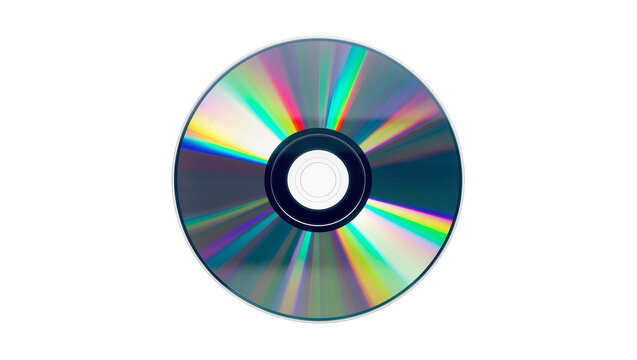 Compact disc with rainbow spectrum reflection