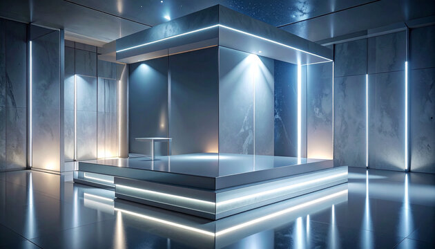 Futuristic Glass Display