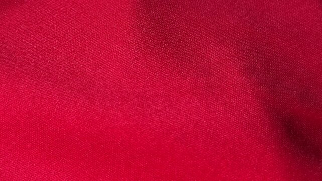 Red fabric with soft folds