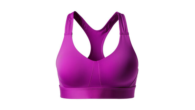 Purple Racerback Sports Bra with Straps