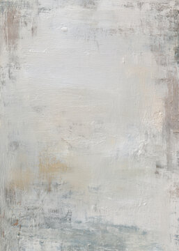 Abstract Expressionist Oil Painting Background with Textured Brushstrokes in Neutral Tones