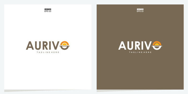 Aurivo Premium Morning Wordmark Logo.Designed for wellness, hospitality, coffee, lifestyle, technology, and premium consumer brands seeking a clean and memorable visual identity.