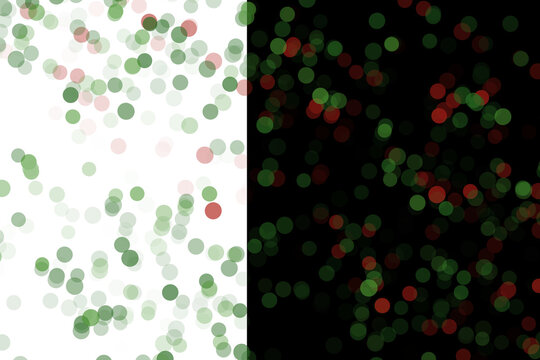 Glowing round particle pattern illustration with green bokeh elements