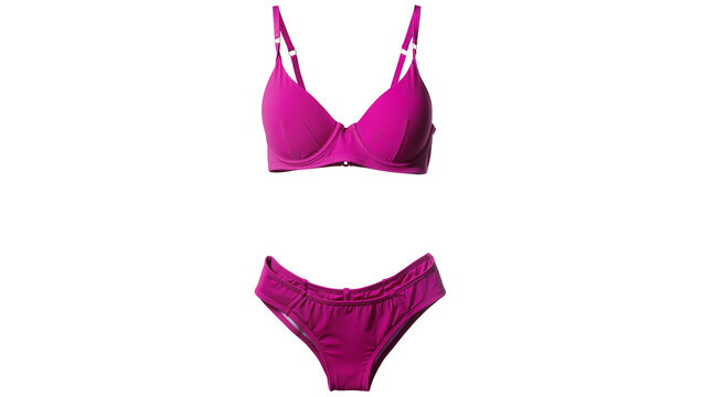 Pink bikini set with bra and panties
