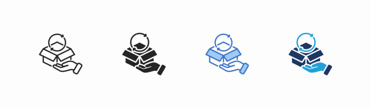 Set of reuse icon collection in multiple style. Icon suitable for web and mobile application