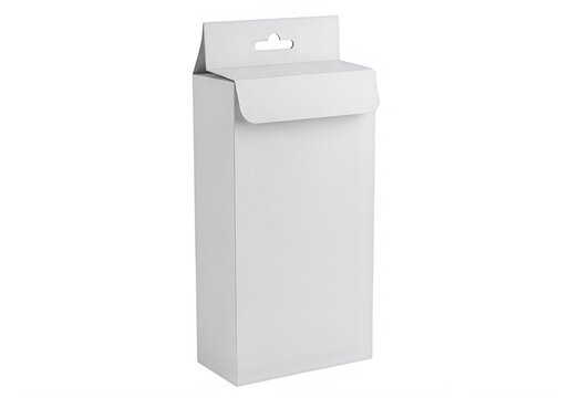 Modern empty tissue box standing upright