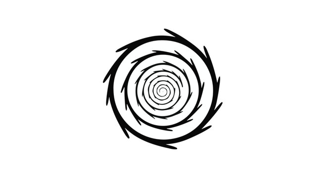 Spiral vortex pattern featuring a swirling motion creates an hypnotic visual effect that represents chaos, mystery, and deep focus within a professional graphic resource for creative design.