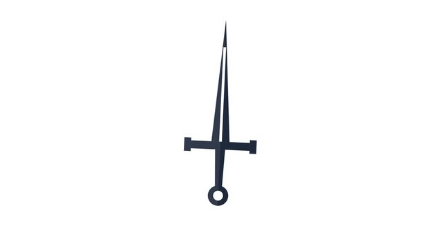 Minimalist Medieval Sword Silhouette Icon
