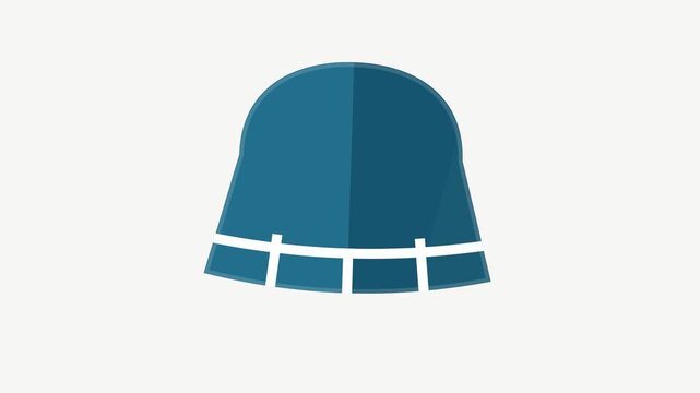 Blue Diving Helmet Icon Isolated on White Background