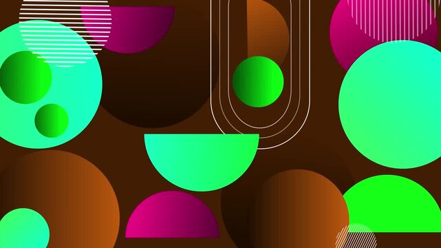 Abstract geometric circles composition background animation