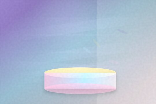 Pastel gradient cylinder on gradient background