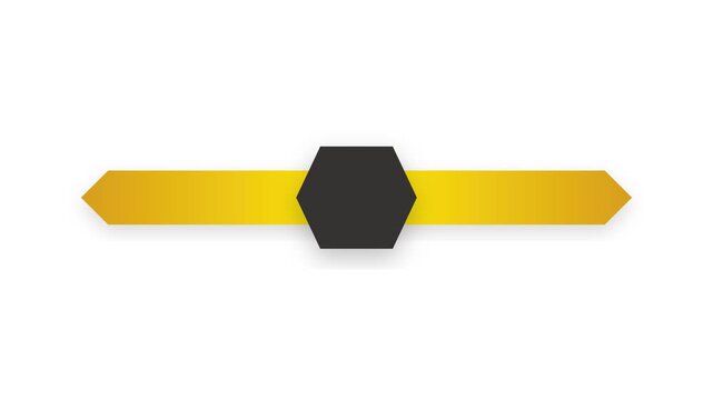 Modern Yellow and Black Hexagon Lower Third Graphic
