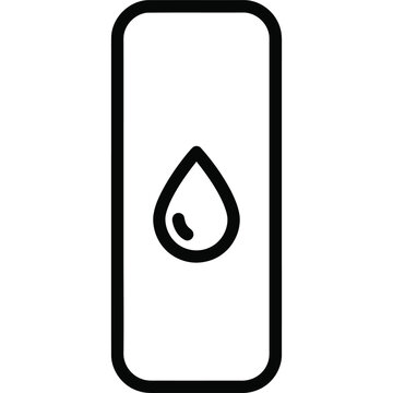 Serum Bottle Line Icon - Skincare Cosmetic Container Outline Vector