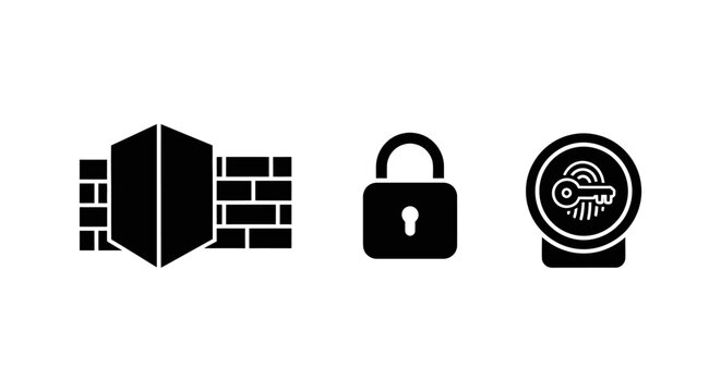 Abstract Shield Symbol Emerging from Brick Wall