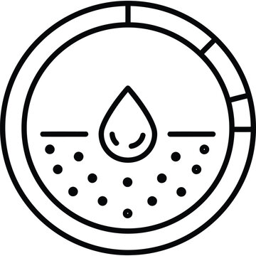 Hydrating Face Mask Line Icon - Moisturizing Sheet Mask Outline Vector