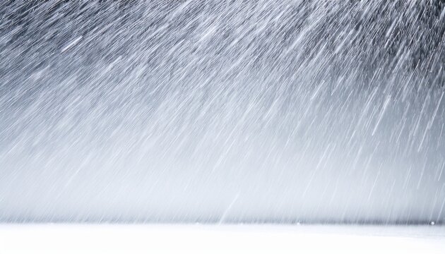 hard falling rain isolated on plain white background