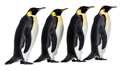 Four Emperor Penguins Standing Side by Side © Clementine