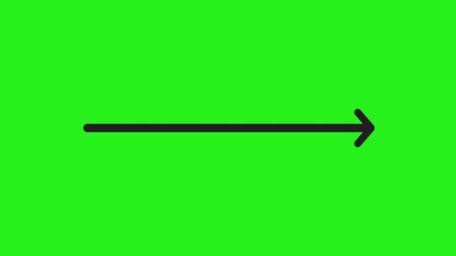 Direction pointer arrow motion graphic on green screen