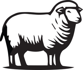 Minimalist Wool Farming Countryside Breeding Vector Emblem © Vectors Specialist