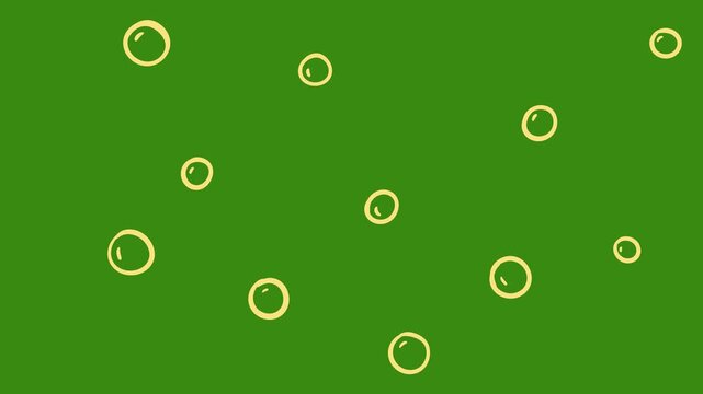 bubble motion with green screen background