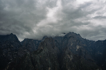 China, Yunnan Province, Jade Dragon Snow Mountain beside Tiger Leaping Gorge  © yue