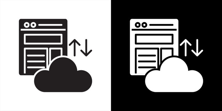 Cloud Icon Sheet Black And White