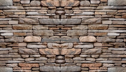 Fototapeta premium seamless pattern of grey brown stone wall texture background rustic design home decor