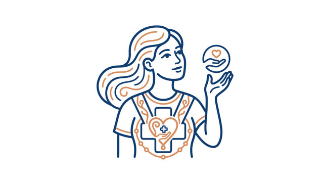 Woman holding a crystal ball.