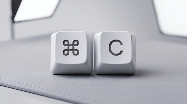 Command C (Copy) Shortcut Keyboard Keys on a Clean Background
