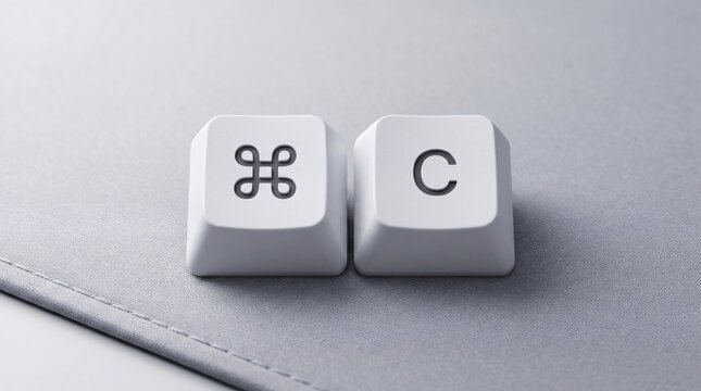 Command (⌘) and C Keyboard Keys Representing the Copy Shortcut on a Mac