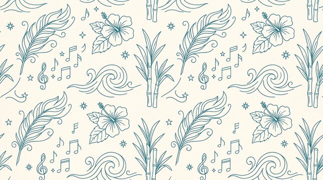 Seamless Caribbean Carnival Pattern Design