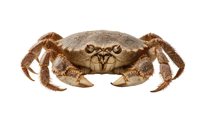 Brown crab with spiky legs and claws on white © Niklas