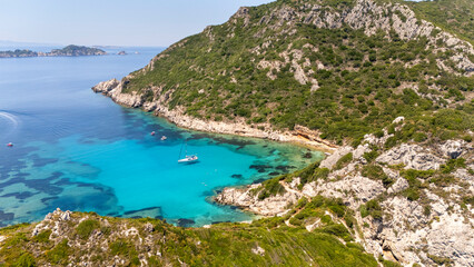 Obraz premium Porto Timoni beach, Corfu, Greece, summer paradise