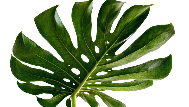 Monstera Deliciosa leaf with fenestrations and veins