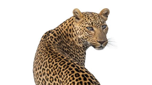 Leopard head and shoulder profile looking to the right