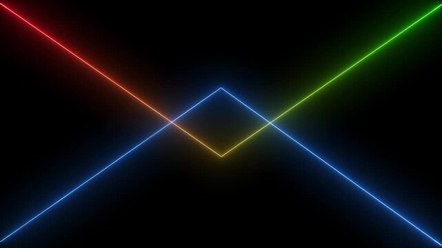 line icon purple and golden color saber video glowing neon.4 k animation...