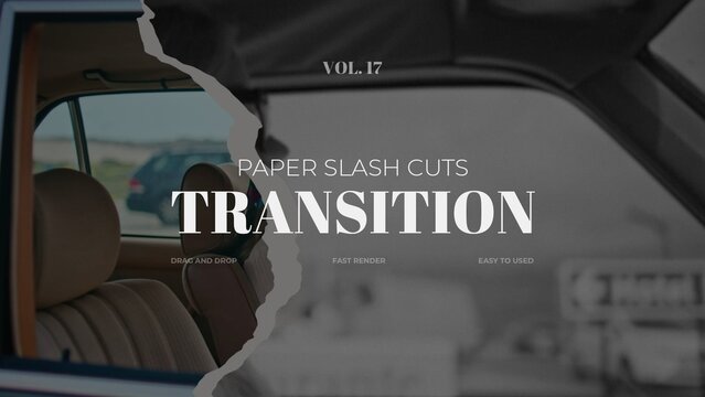 Paper Slash Cuts Transition / Horizontal / Part 17