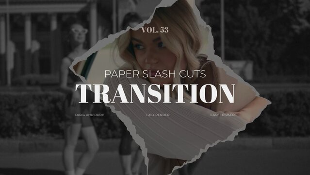 Paper Slash Cuts Transition / Horizontal / Part 53