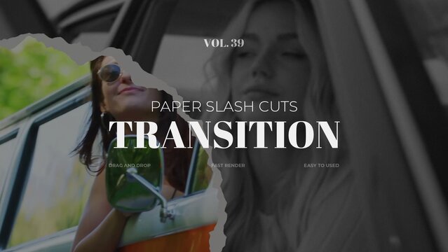 Paper Slash Cuts Transition / Horizontal / Part 39