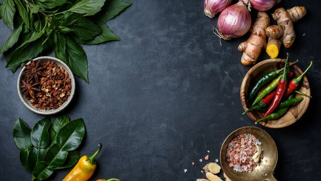 Spices and herbs for cooking and recipe preparation