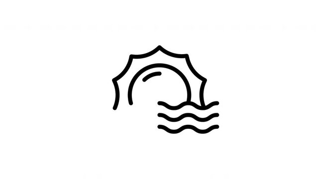 sunset animation icon