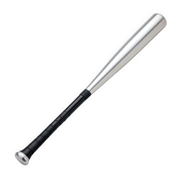 Silver and black baseball bat