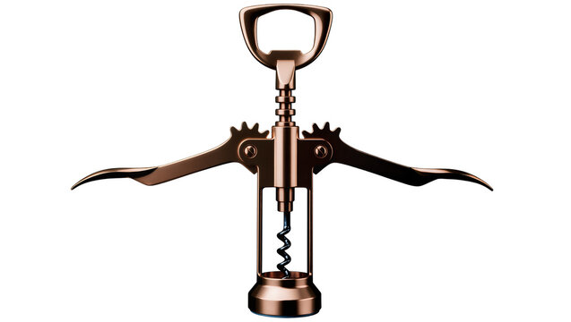 Winged Corkscrew with Bottle Opener, Copper Finish