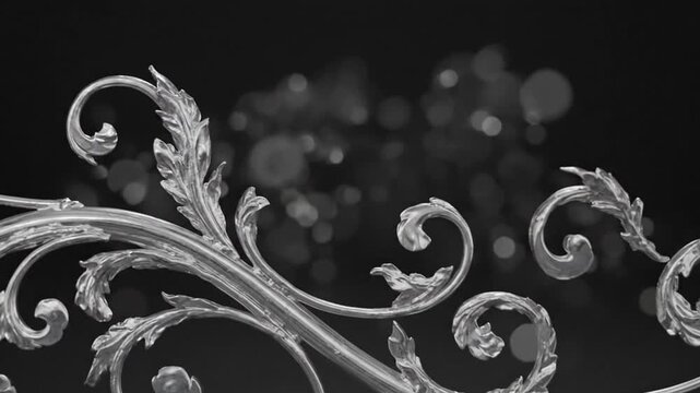 Ornate 2027 silver metallic numbers on dark background.