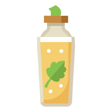 Illustration of Caesar dressing isolated on white background